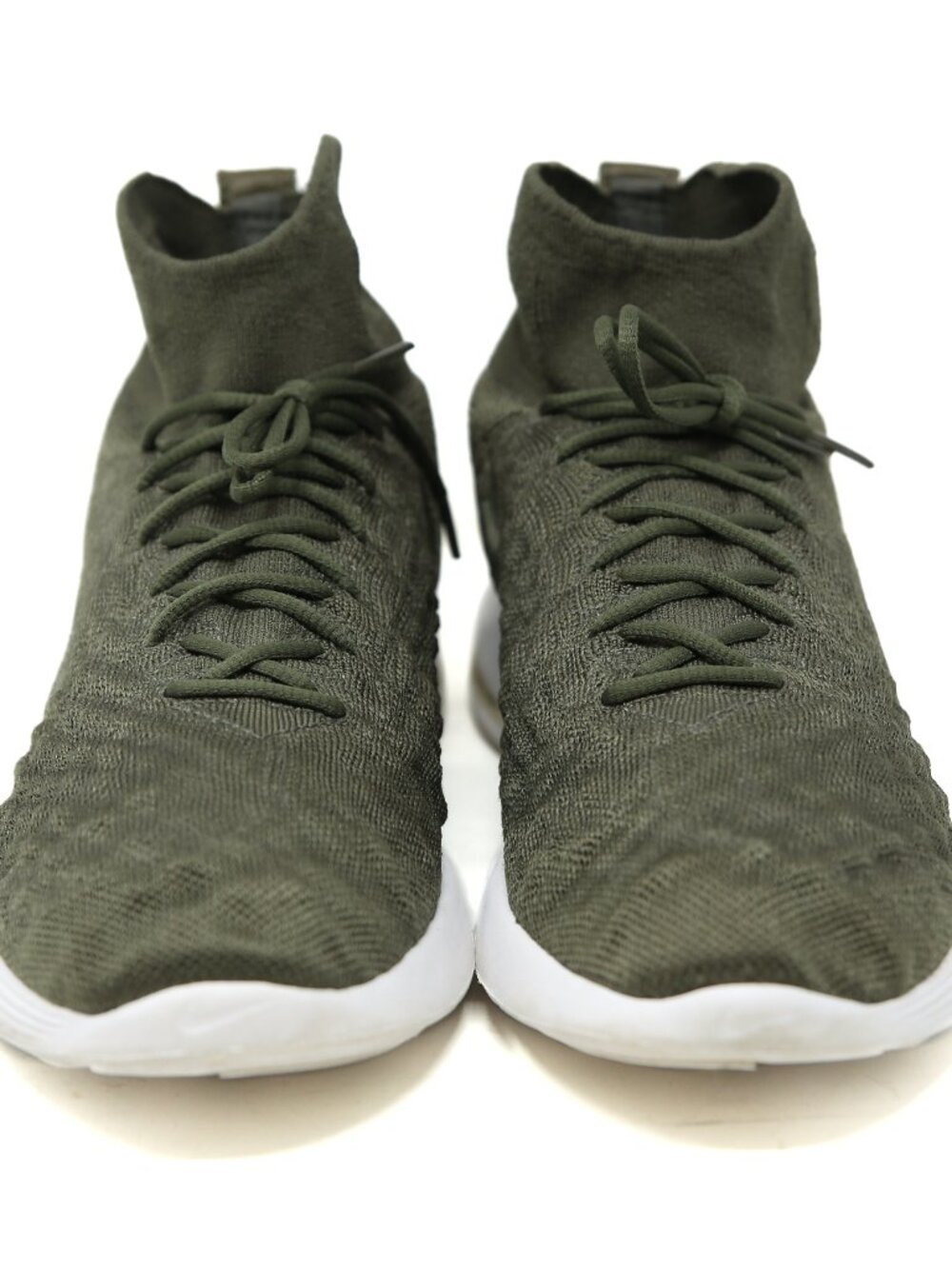 Nike Lunar Magista II FK Flyknit Shoes Men Sz 9.5 Green White Sneaker EUC
